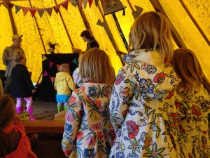 At the puppet show