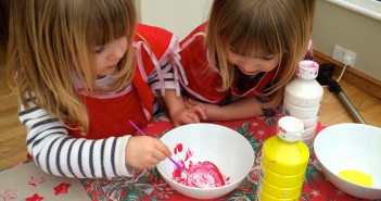 Potato printing and colour mixing